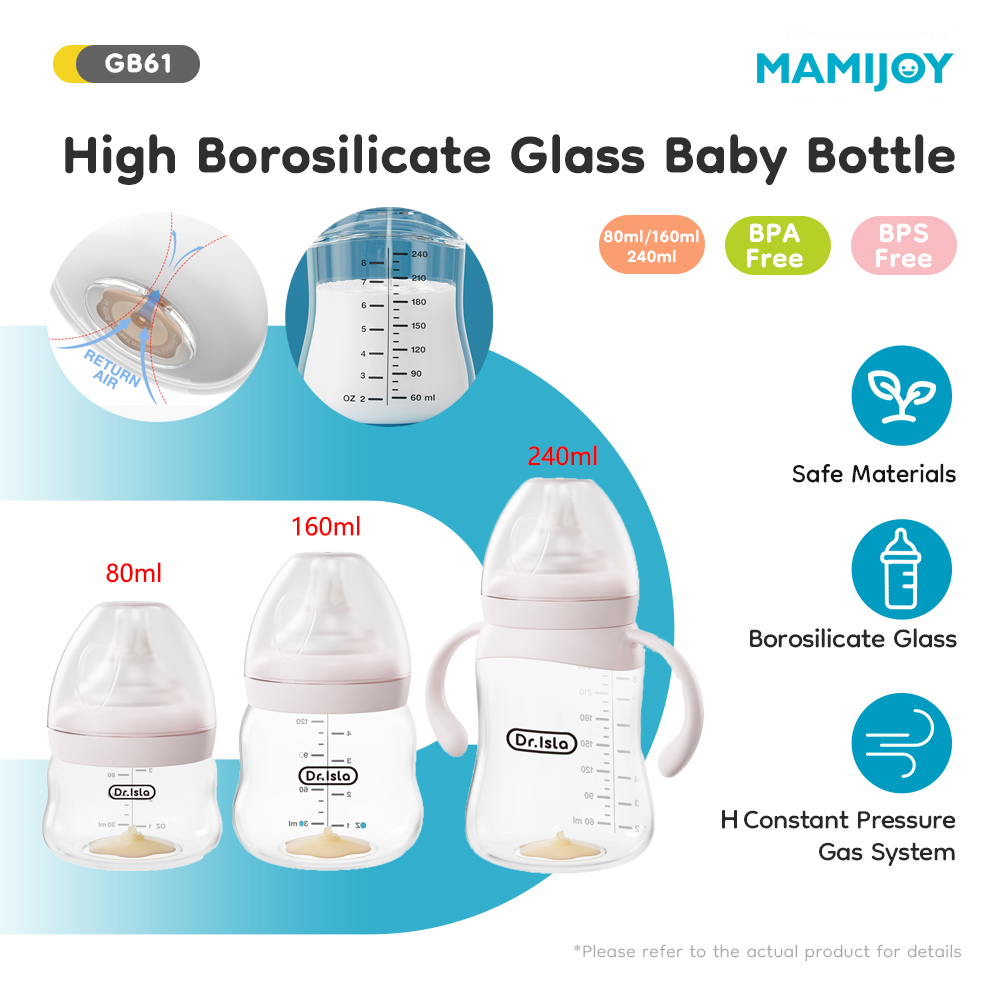 Baby Food Glass Containers - Biberon in Vetro per Neonati 80/160/240ml,