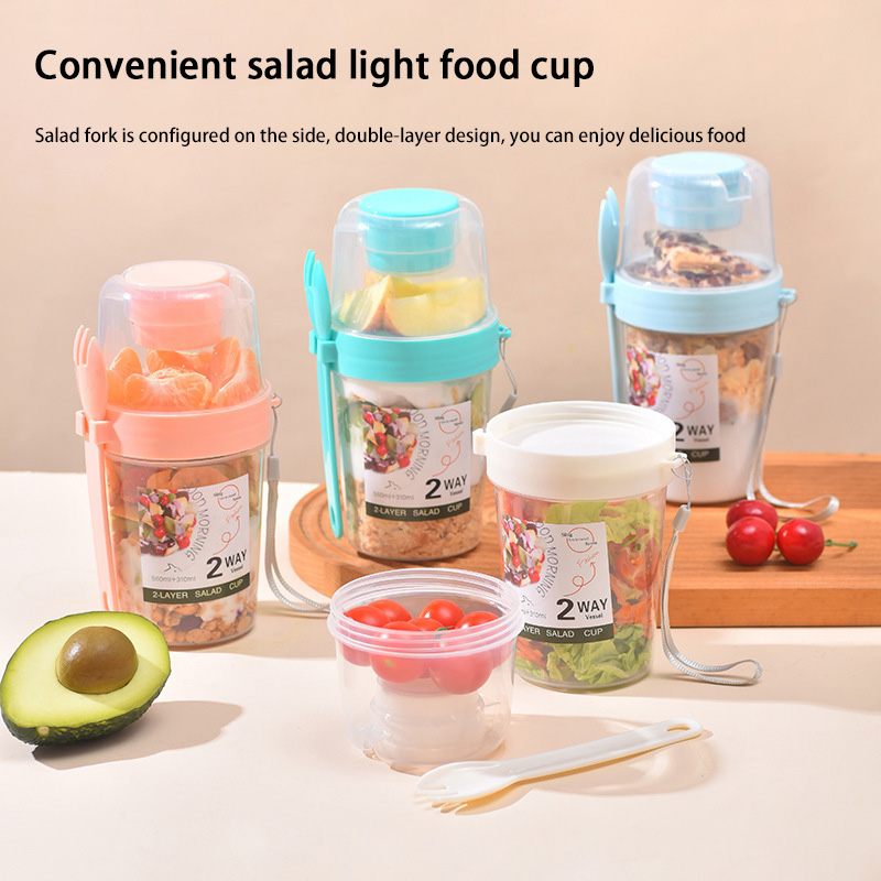 Baby Food Oatmeal - Contenitore Portatile per Colazione con Coperchio