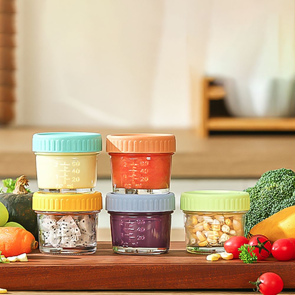 Baby Food Glass Containers - 6 pezzi barattolo di vetro per
