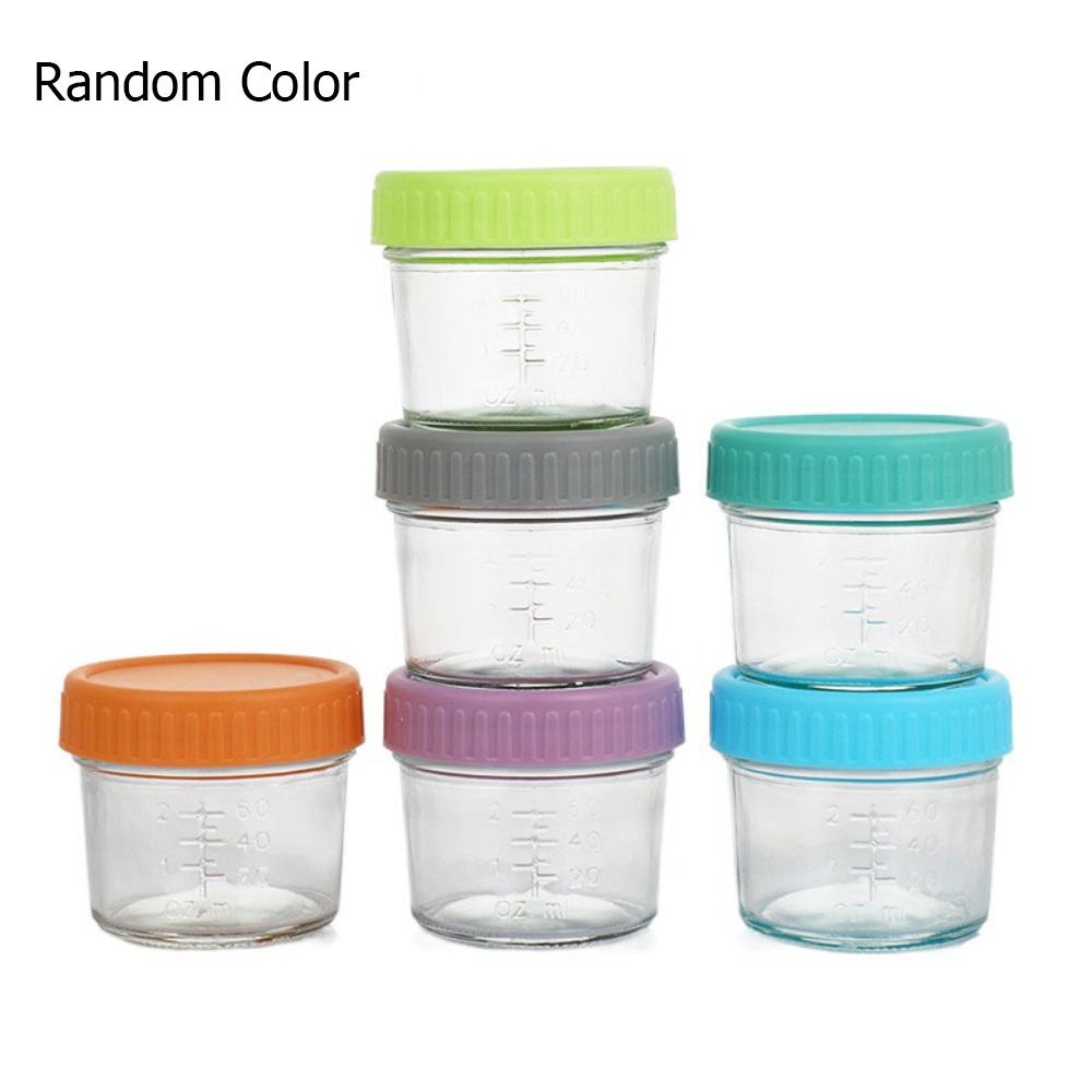 Baby Food Glass Containers - 6 pezzi multiuso in vetro per