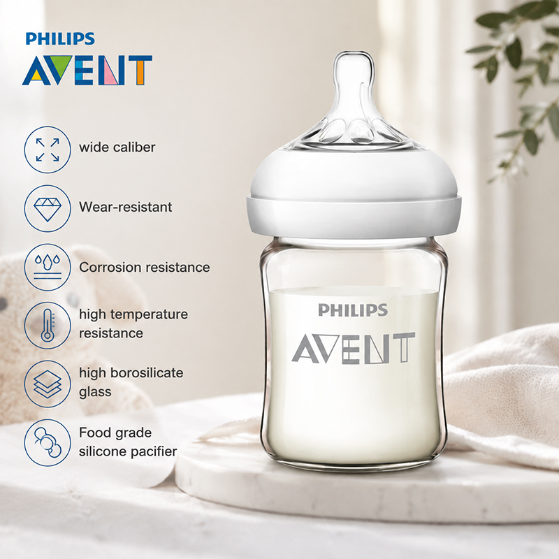 Baby Food Glass Containers - Avent Biberon per neonato SCF678 125ml/160ml